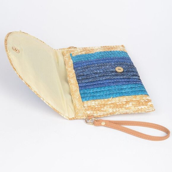 Straw Coloful Envelope Clutch - Picture 5 of 9